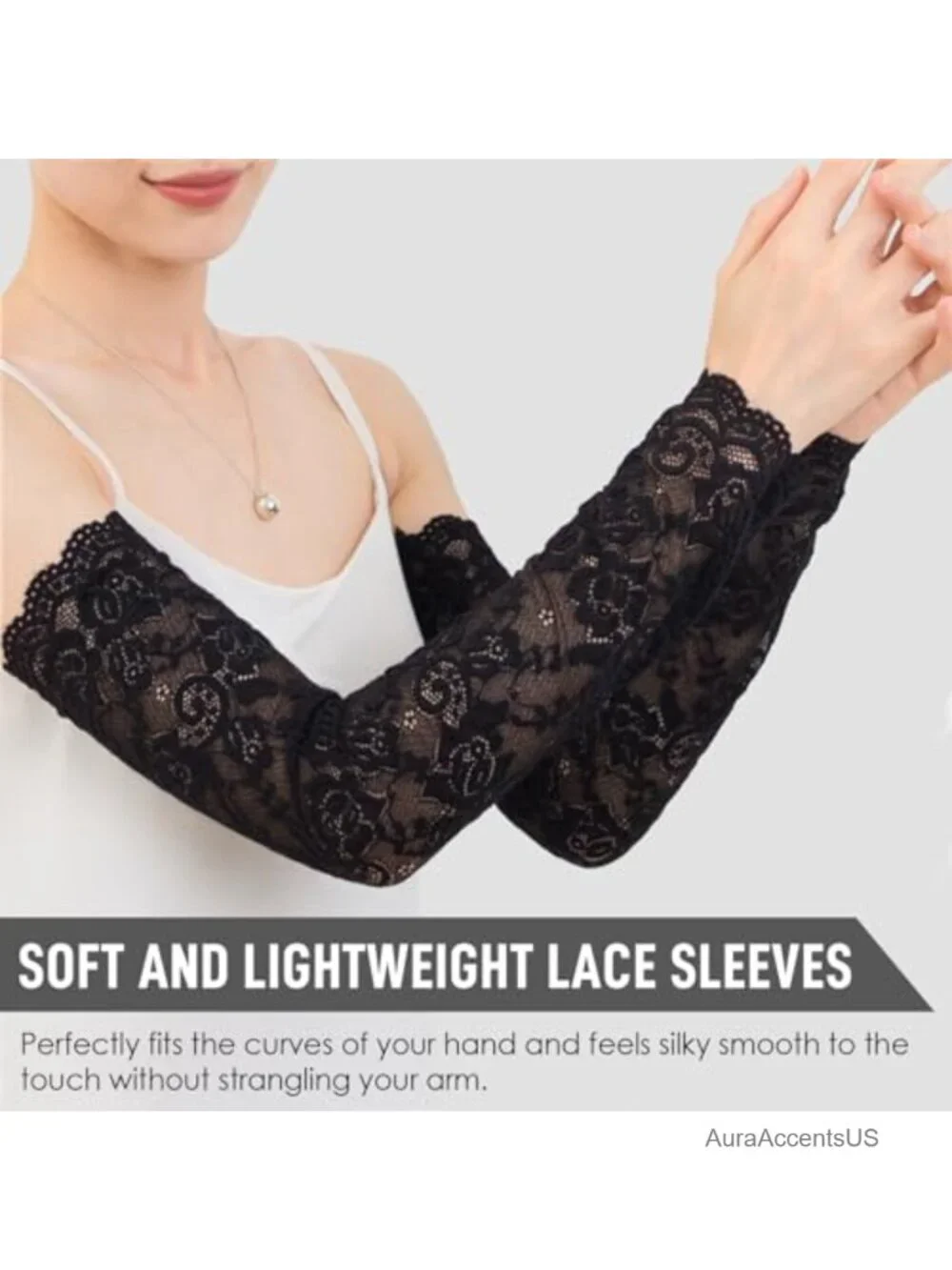 Floral Lace UV Arm Sleeves for Women - 3 Pack